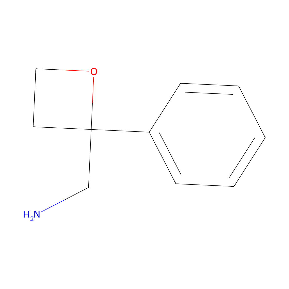 (2-Phenyloxetan-2-yl)methanamine molecular structure, CAS 1891203-91-0
