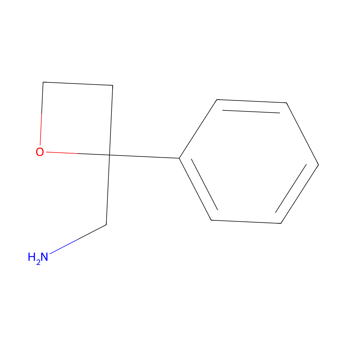 (2-Phenyloxetan-2-yl)methanamine molecular structure, CAS 1891203-91-0