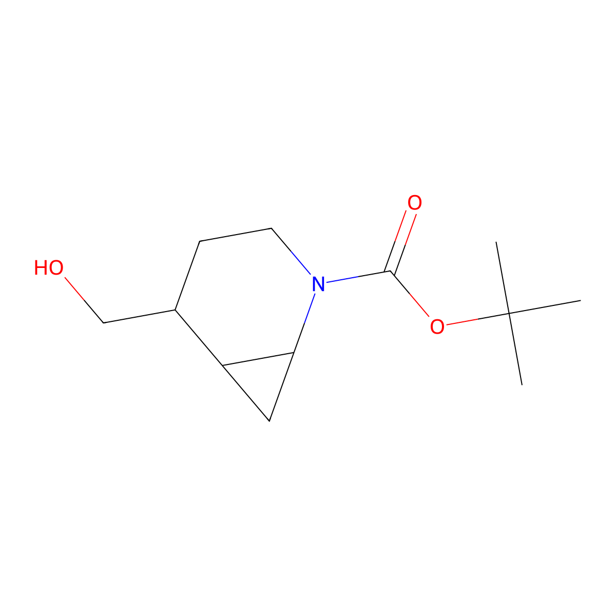 tert-Butyl 5-(hydroxymethyl)-2-azabicyclo[4.1.0]heptane-2-carboxylate molecular structure, CAS 1891204-84-4