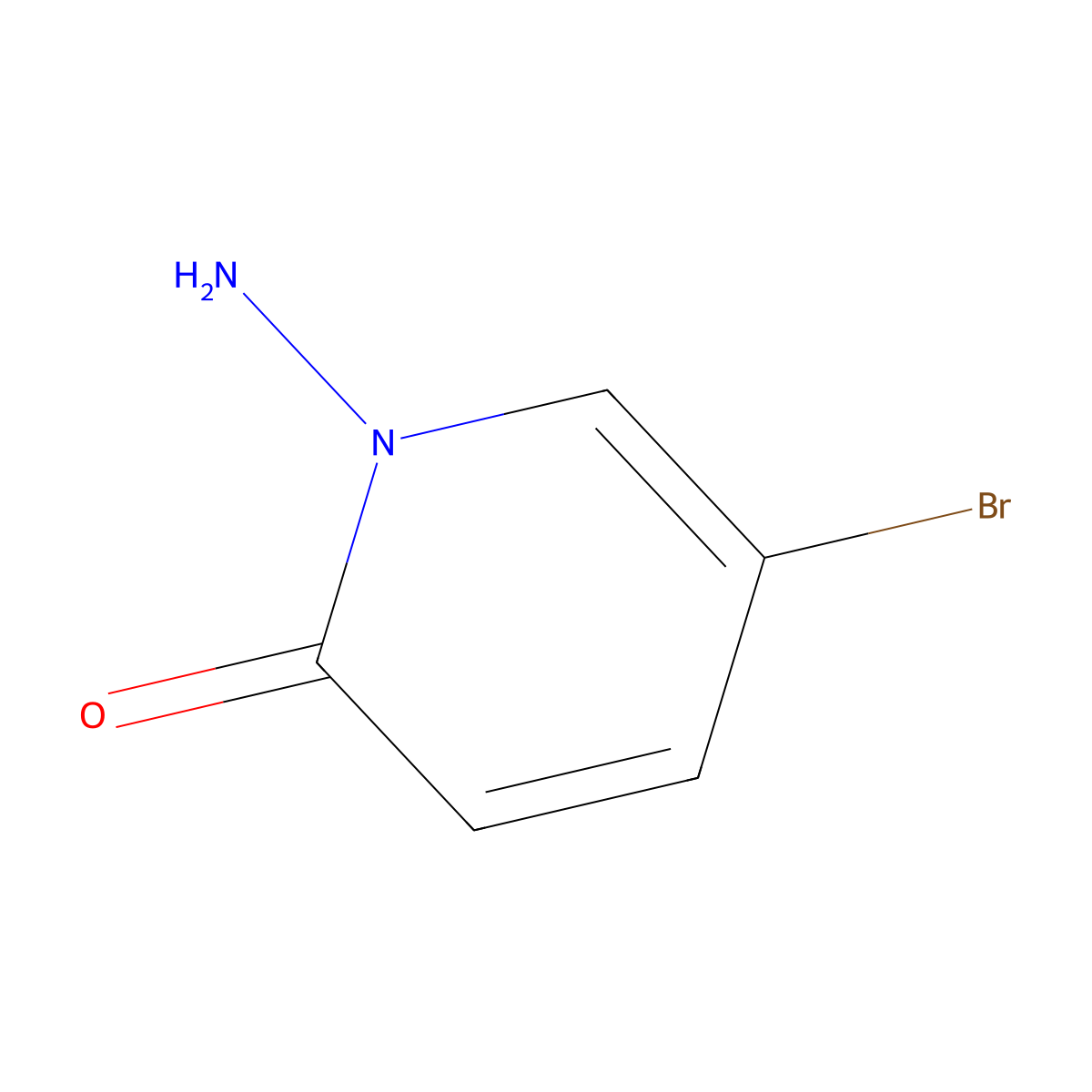 1-Amino-5-bromo-1,2-dihydropyridin-2-one molecular structure, CAS 1891207-59-2