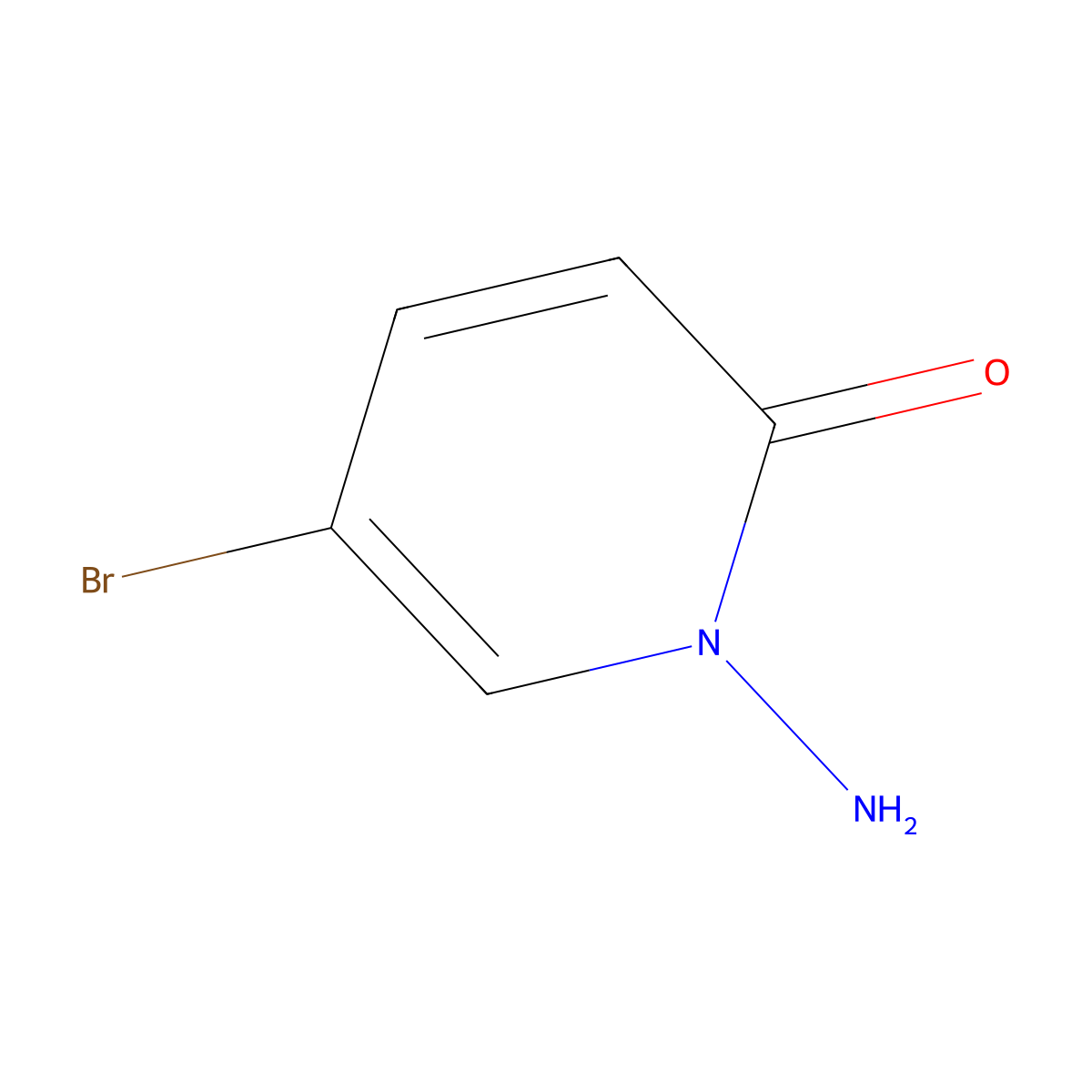 1-Amino-5-bromo-1,2-dihydropyridin-2-one molecular structure, CAS 1891207-59-2