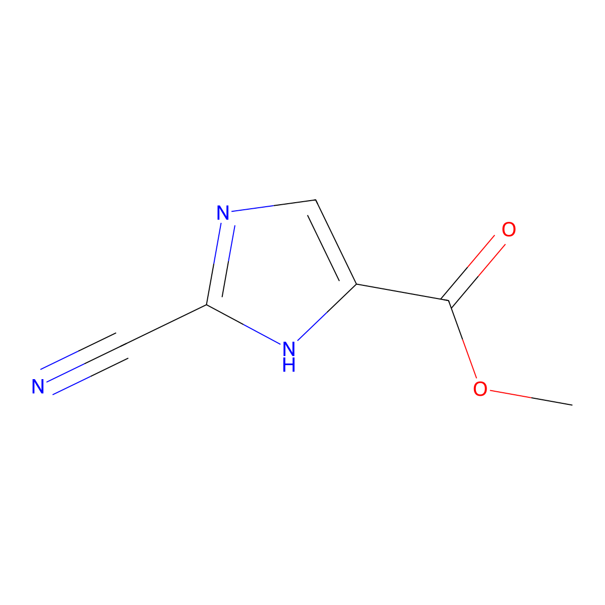 methyl 2-cyano-1H-imidazole-5-carboxylate molecular structure, CAS 1891208-40-4