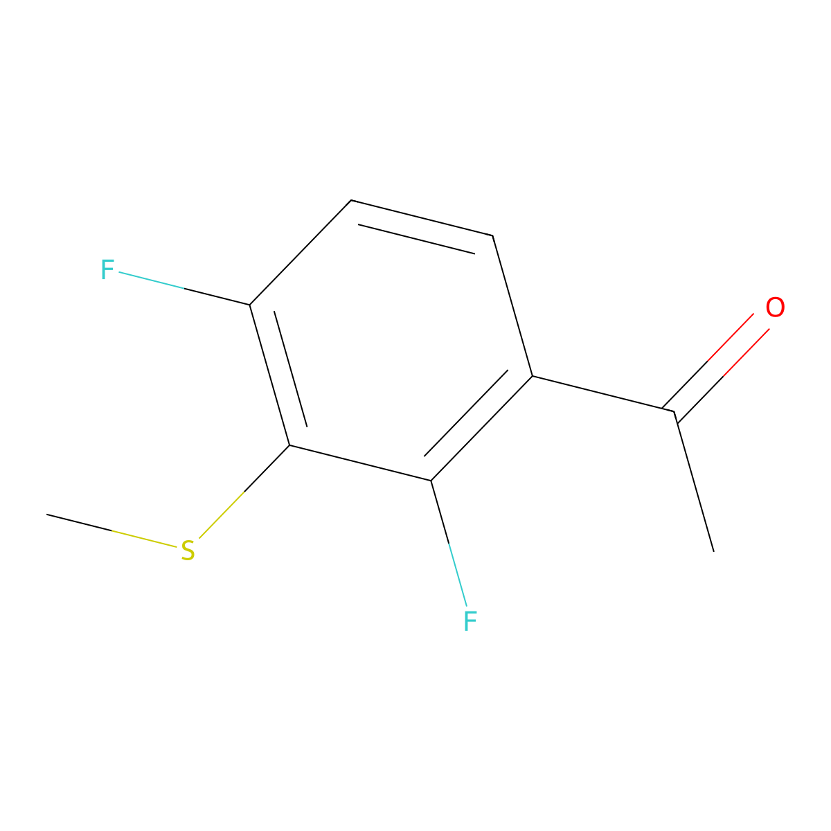 1-(2,4-Difluoro-3-(methylthio)phenyl)ethanone molecular structure, CAS 1891224-30-8