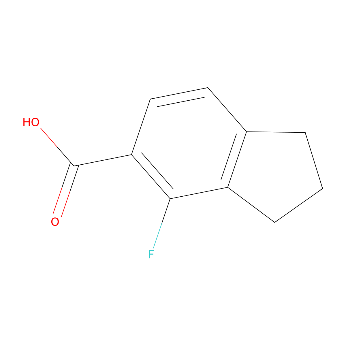 4-fluoro-2,3-dihydro-1H-indene-5-carboxylic acid molecular structure, CAS 1891238-41-7