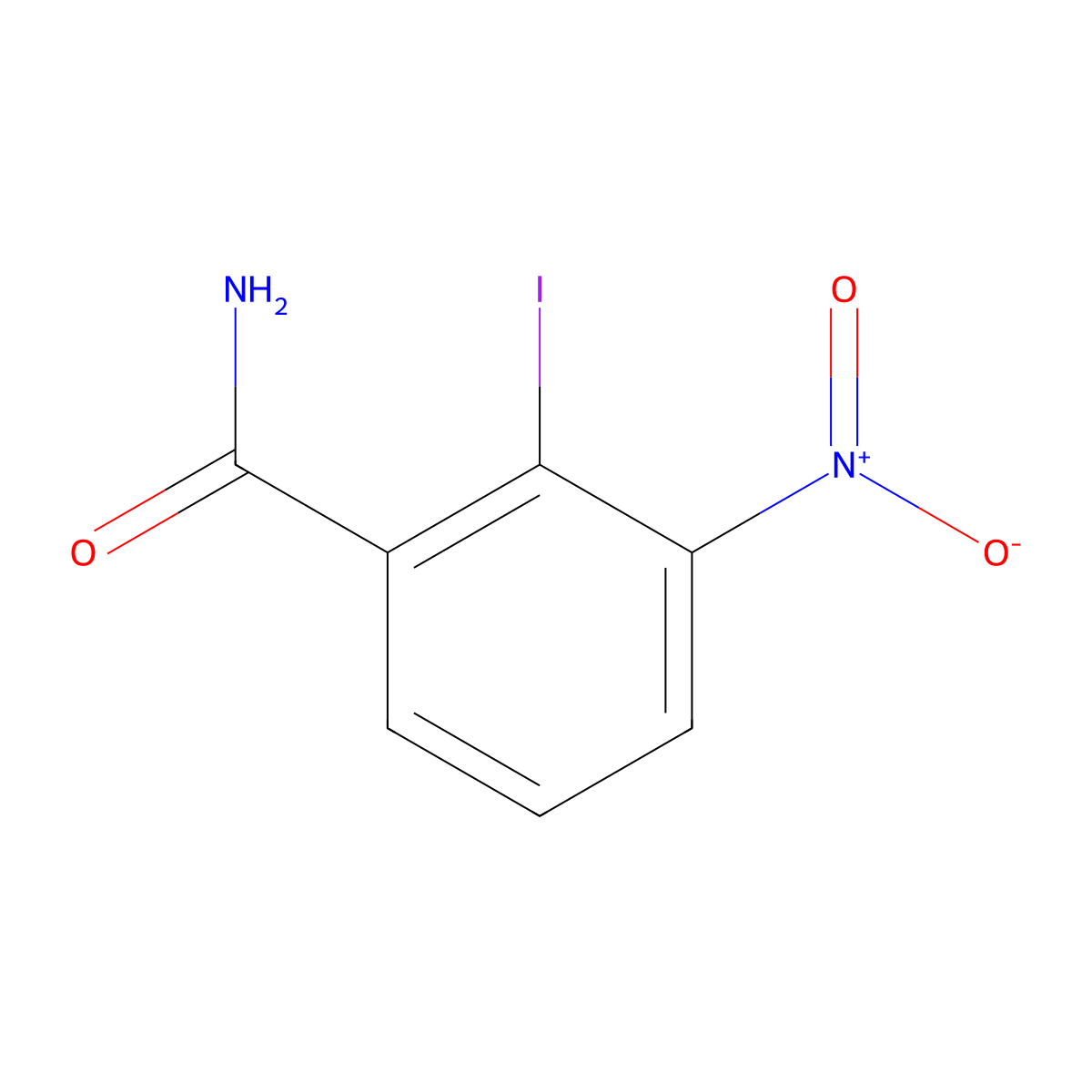 2-Iodo-3-nitrobenzamide molecular structure, CAS 189125-09-5
