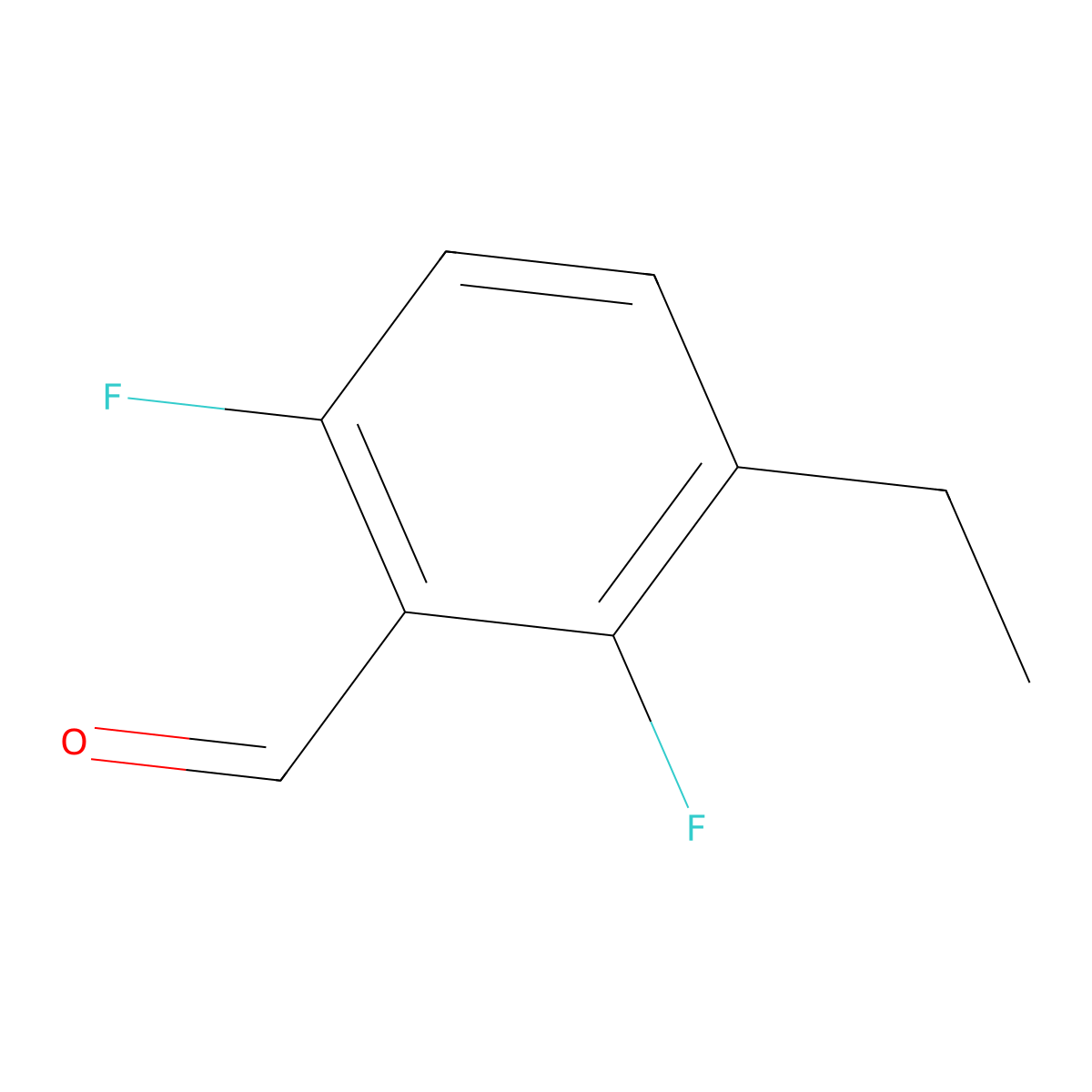 3-Ethyl-2,6-difluorobenzaldehyde molecular structure, CAS 1891253-78-3