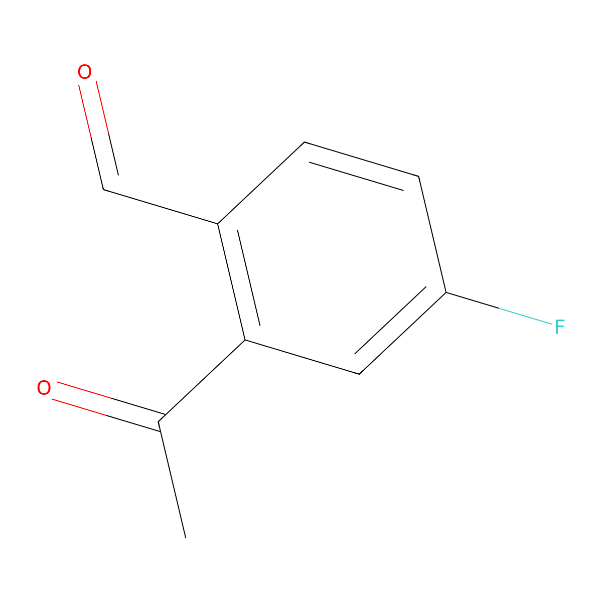 2-Acetyl-4-fluorobenzaldehyde molecular structure, CAS 1891254-71-9