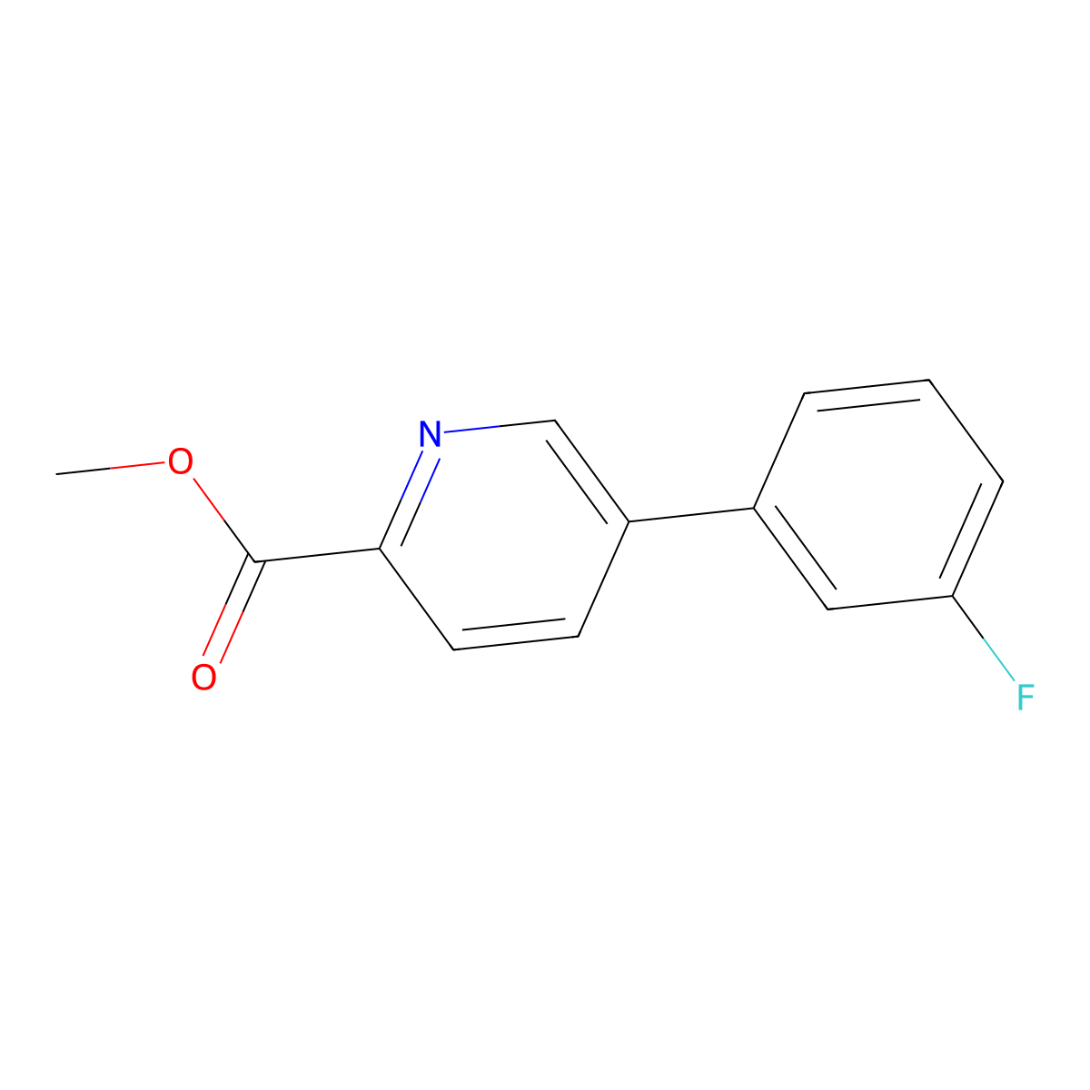 Methyl 5-(3-fluorophenyl)picolinate molecular structure, CAS 1891259-47-4