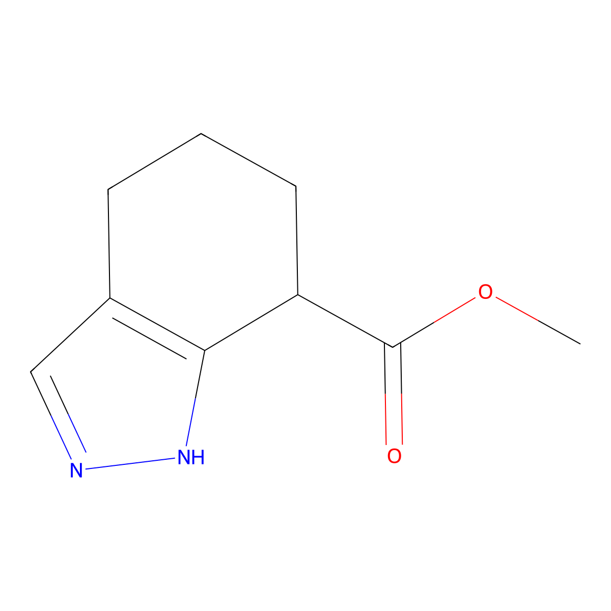 methyl 4,5,6,7-tetrahydro-1H-indazole-7-carboxylate molecular structure, CAS 1891259-54-3