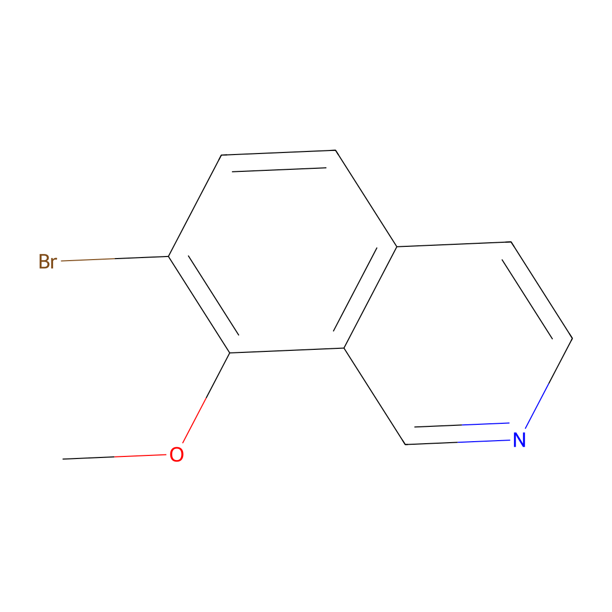 7-Bromo-8-methoxyisoquinoline molecular structure, CAS 1891260-41-5