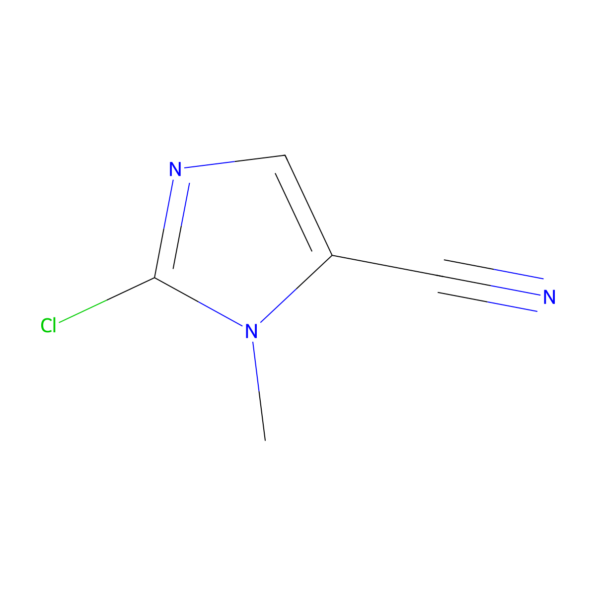 2-chloro-1-methyl-1H-imidazole-5-carbonitrile molecular structure, CAS 1891260-51-7