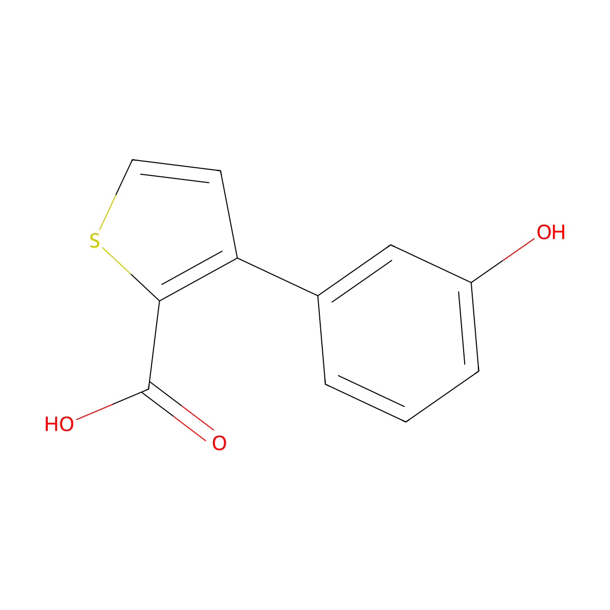 3-(3-Hydroxyphenyl)-2-thiophenecarboxylic acid molecular structure, CAS 1891261-29-2