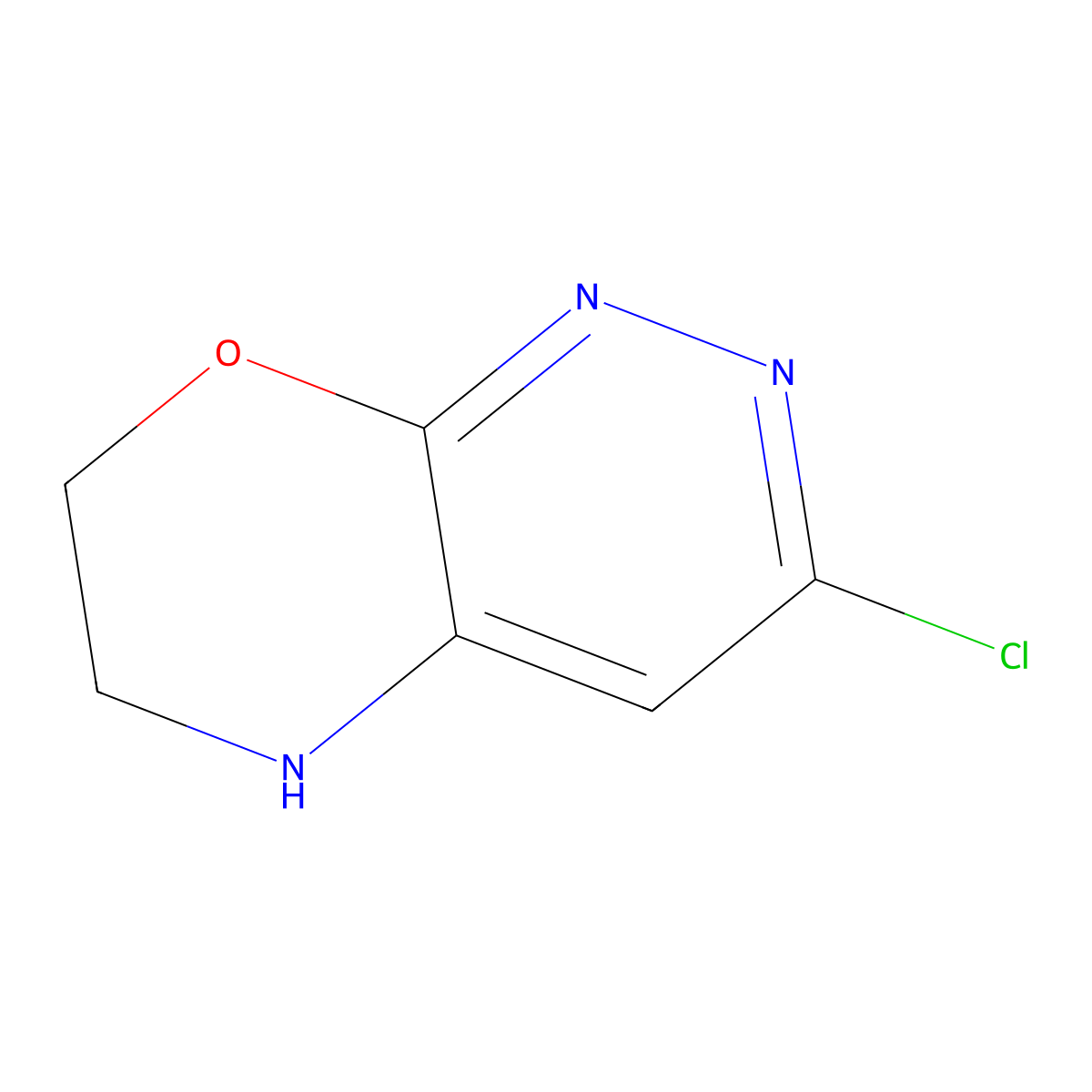 3-Chloro-6,7-dihydro-5H-pyridazino[3,4-B][1,4]oxazine molecular structure, CAS 1891261-55-4