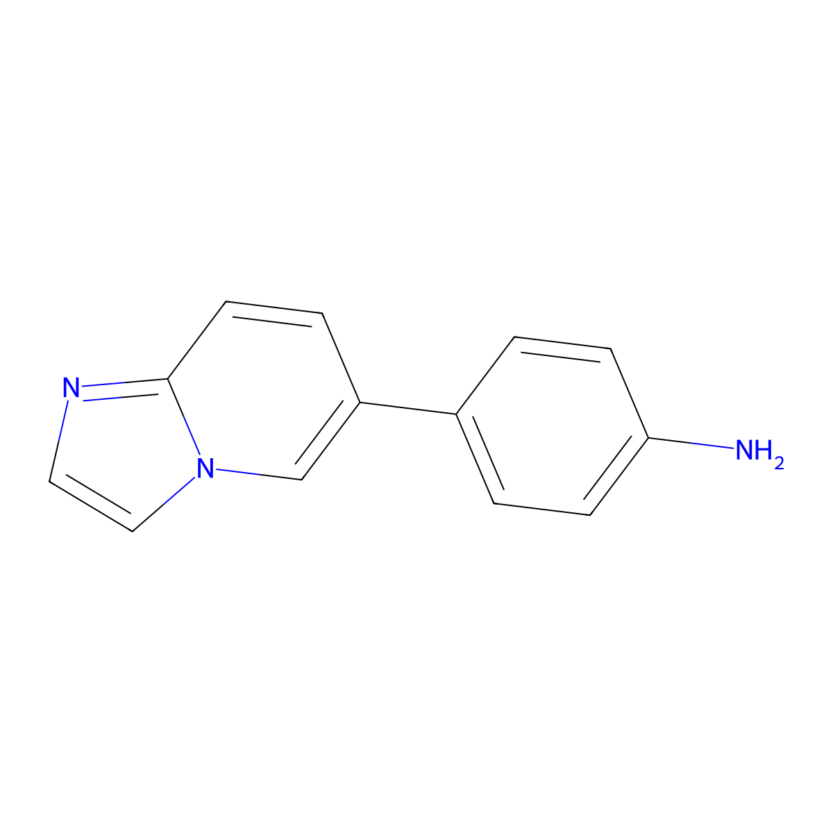 4-(Imidazo[1,2-a]pyridin-6-yl)aniline molecular structure, CAS 1891270-94-2