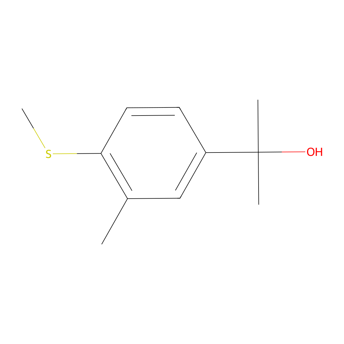 2-(3-Methyl-4-(methylthio)phenyl)propan-2-ol molecular structure, CAS 1891276-59-7