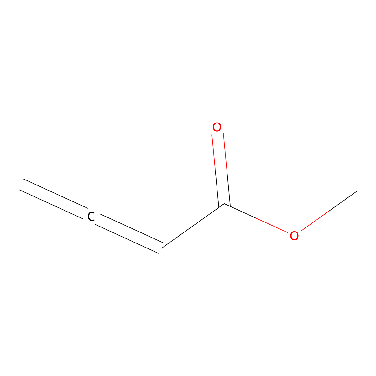 Methyl buta-2,3-dienoate molecular structure, CAS 18913-35-4