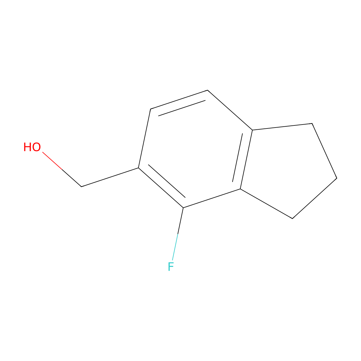 (4-fluoro-2,3-dihydro-1H-inden-5-yl)methanol molecular structure, CAS 1891319-79-1