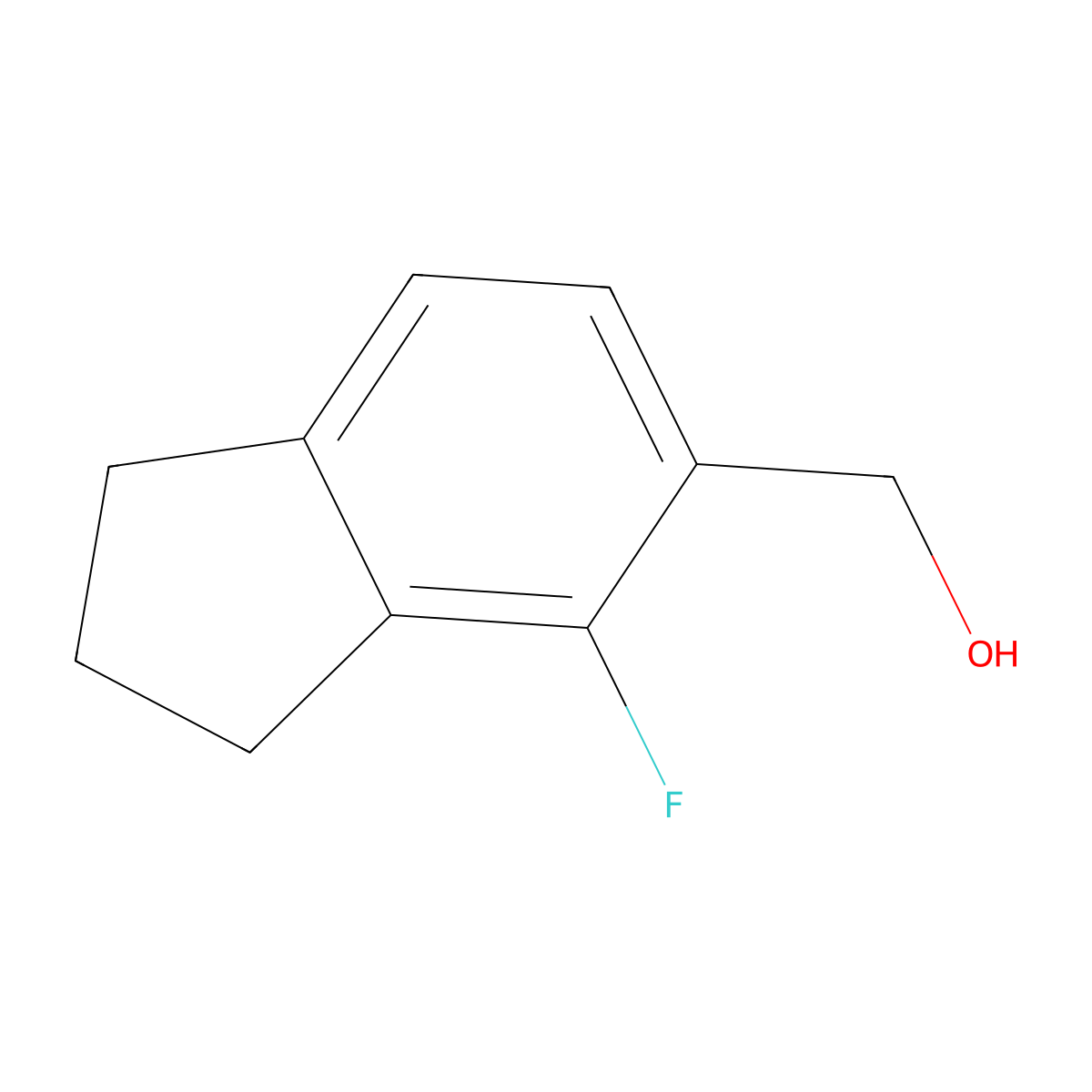 (4-fluoro-2,3-dihydro-1H-inden-5-yl)methanol molecular structure, CAS 1891319-79-1