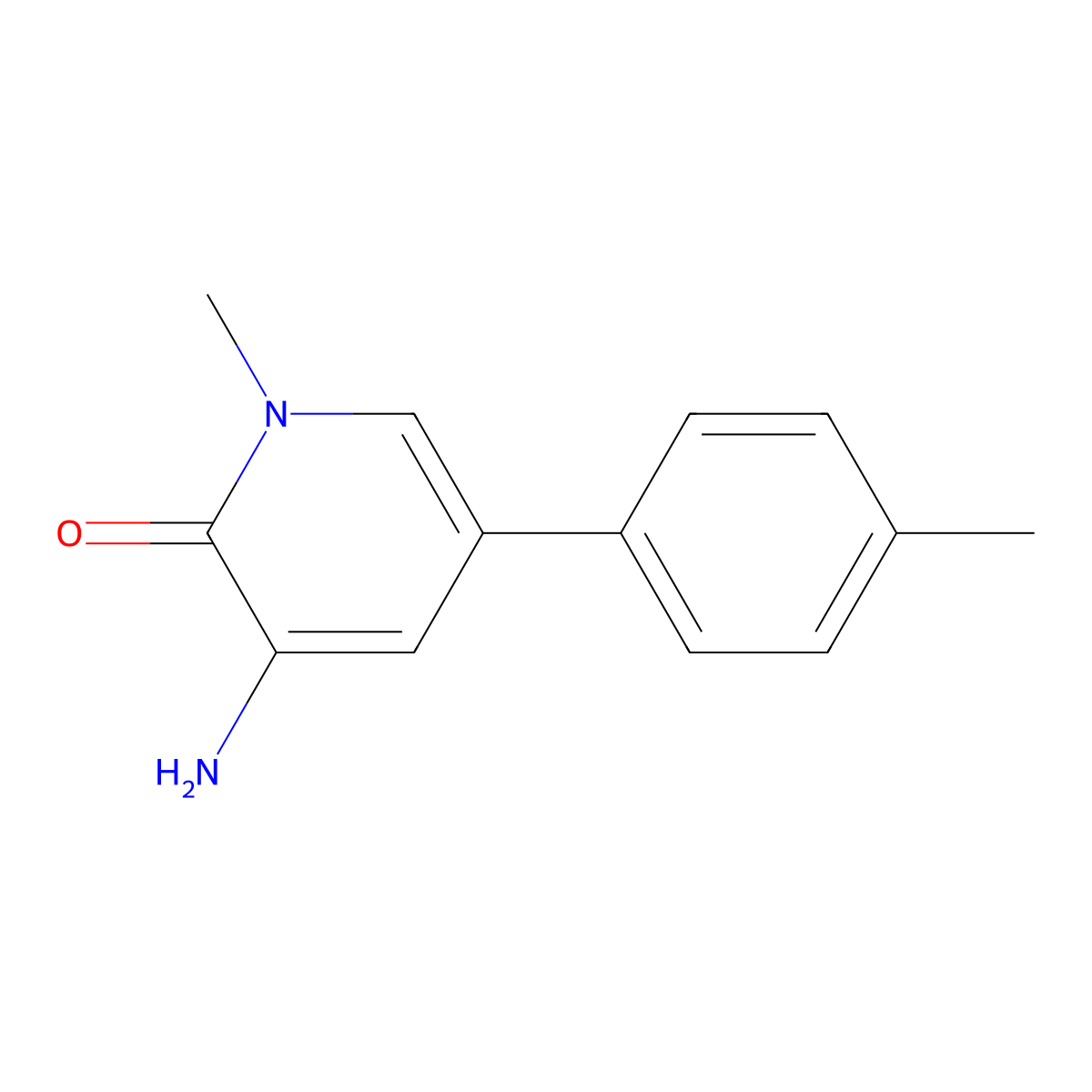 3-Amino-1-methyl-5-(p-tolyl)pyridin-2(1H)-one molecular structure, CAS 1891330-63-4