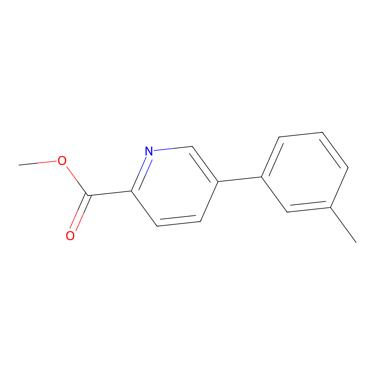 Methyl 5-(m-tolyl)picolinate molecular structure, CAS 1891342-52-1