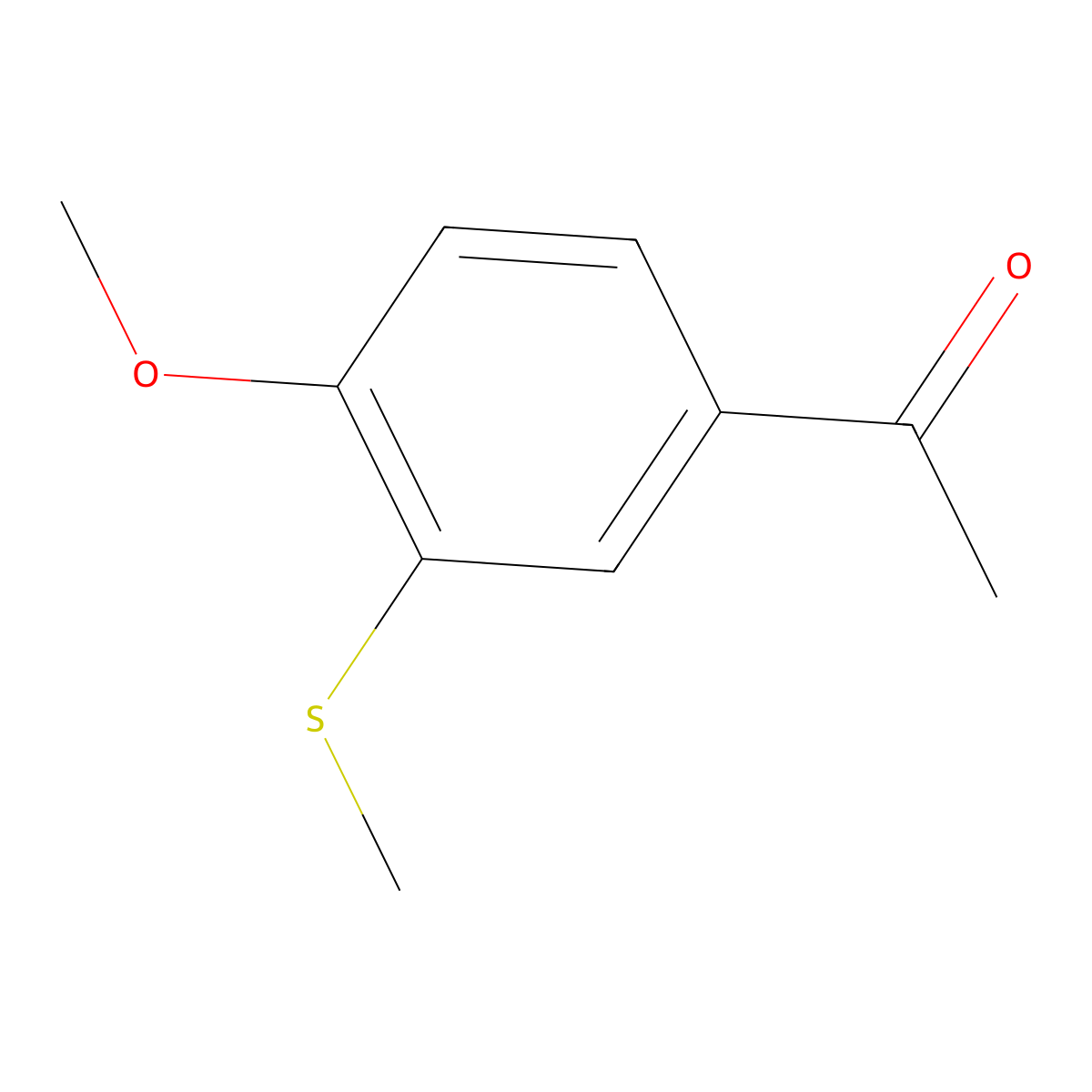 1-(4-Methoxy-3-(methylthio)phenyl)ethanone molecular structure, CAS 1891344-00-5