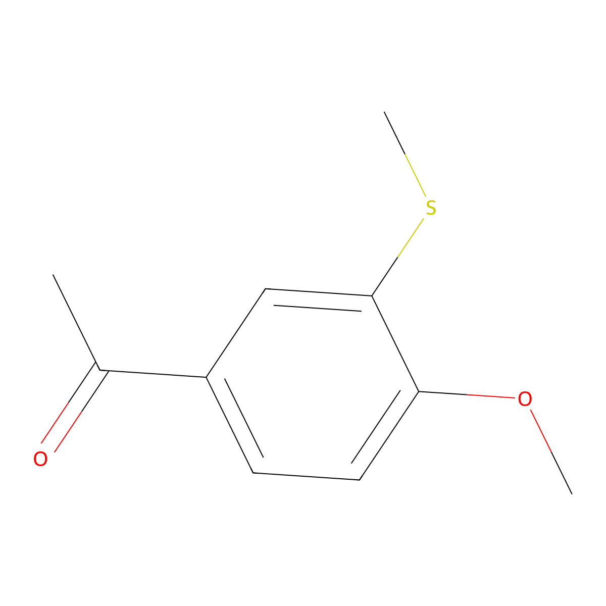 1-(4-Methoxy-3-(methylthio)phenyl)ethanone molecular structure, CAS 1891344-00-5
