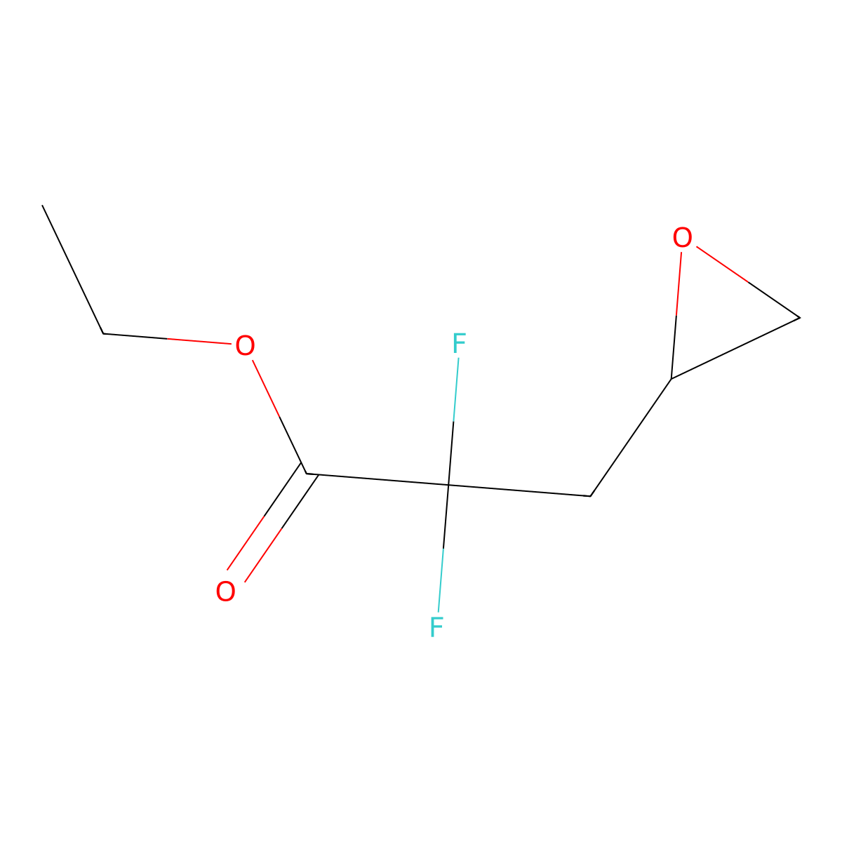 Ethyl2,2-difluoro-3-(oxiran-2-yl)propanoate molecular structure, CAS 189136-09-2