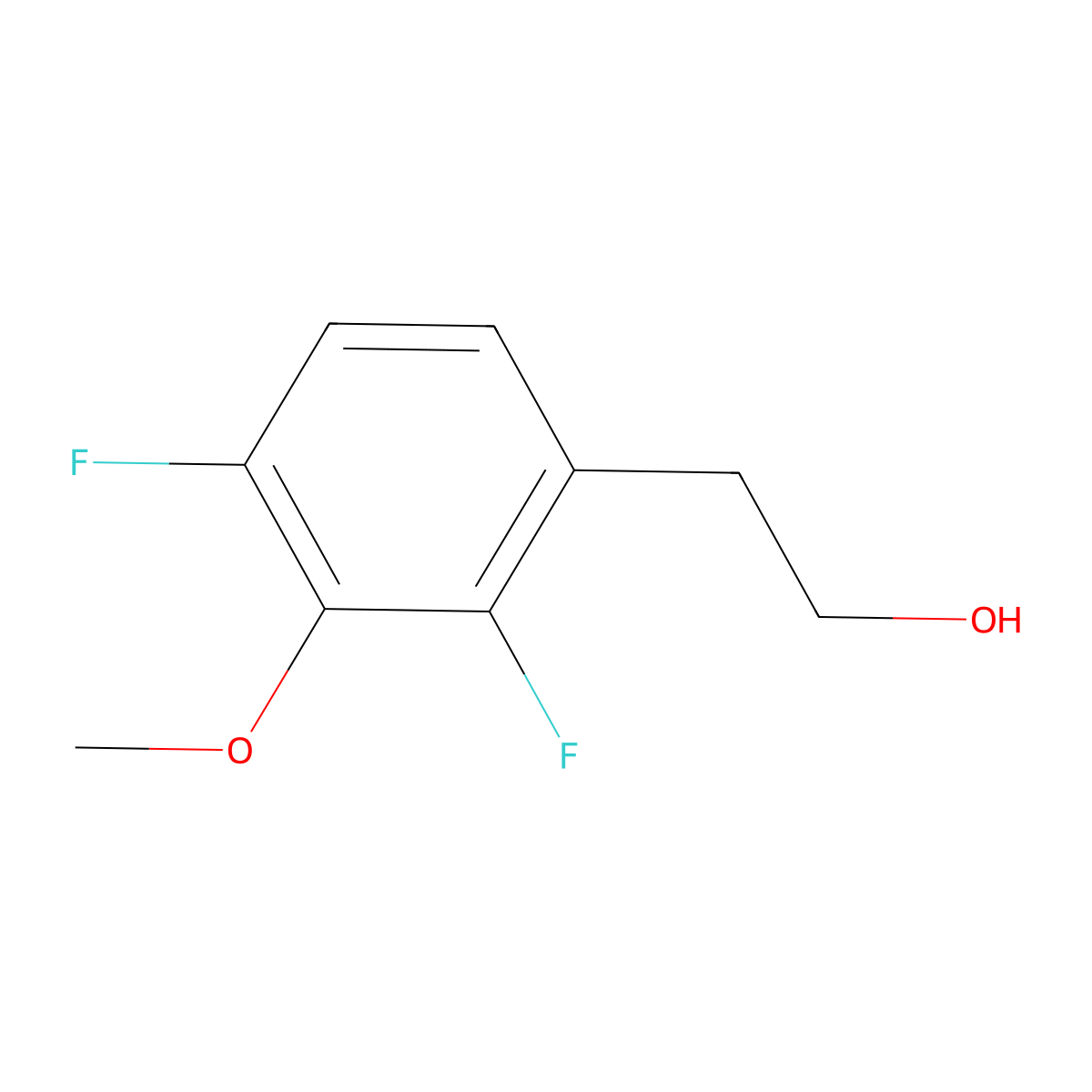 2-(2,4-Difluoro-3-methoxyphenyl)ethan-1-ol molecular structure, CAS 1891382-58-3