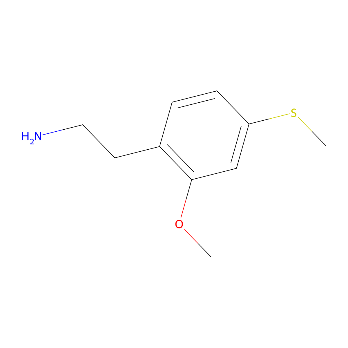 2-[2-Methoxy-4-(methylsulfanyl)phenyl]ethan-1-amine molecular structure, CAS 1891386-45-0