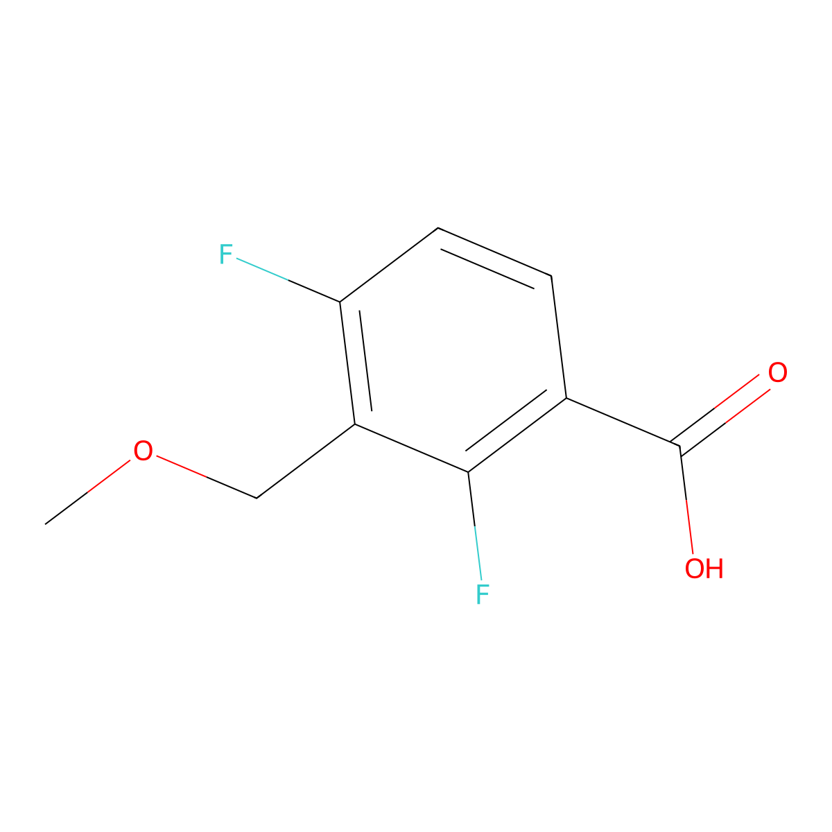 2,4-Difluoro-3-(methoxymethyl)benZoic acid molecular structure, CAS 1891392-48-5