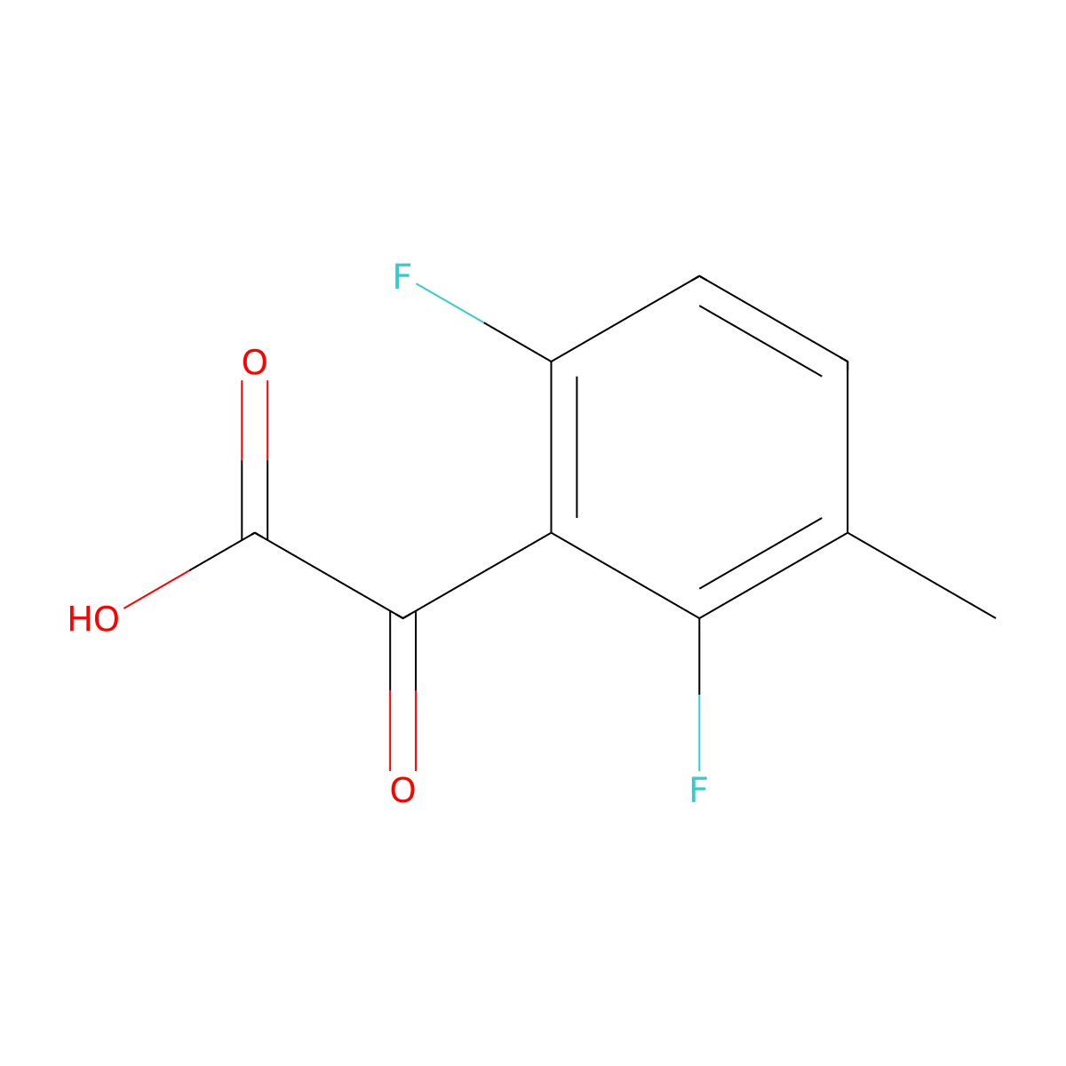 2-(2,6-Difluoro-3-methylphenyl)-2-oxoacetic acid molecular structure, CAS 1891398-63-2