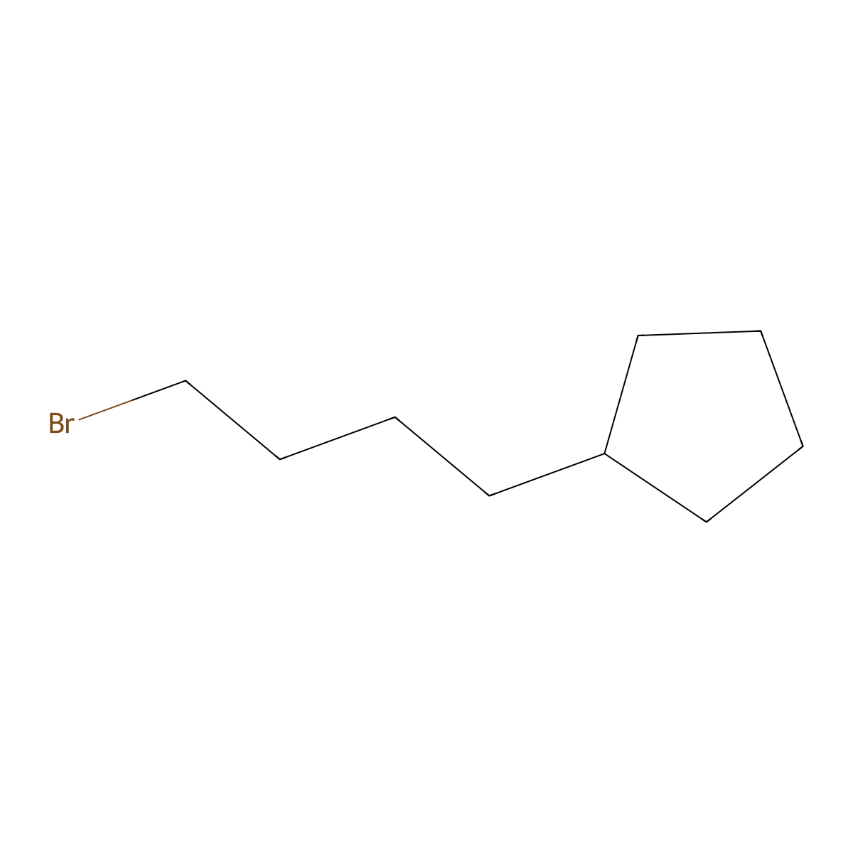 (4-Bromo-butyl)-cyclopentane molecular structure, CAS 18914-30-2