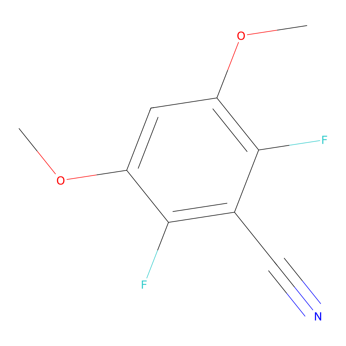 2,6-Difluoro-3,5-dimethoxybenzonitrile molecular structure, CAS 1891431-54-1