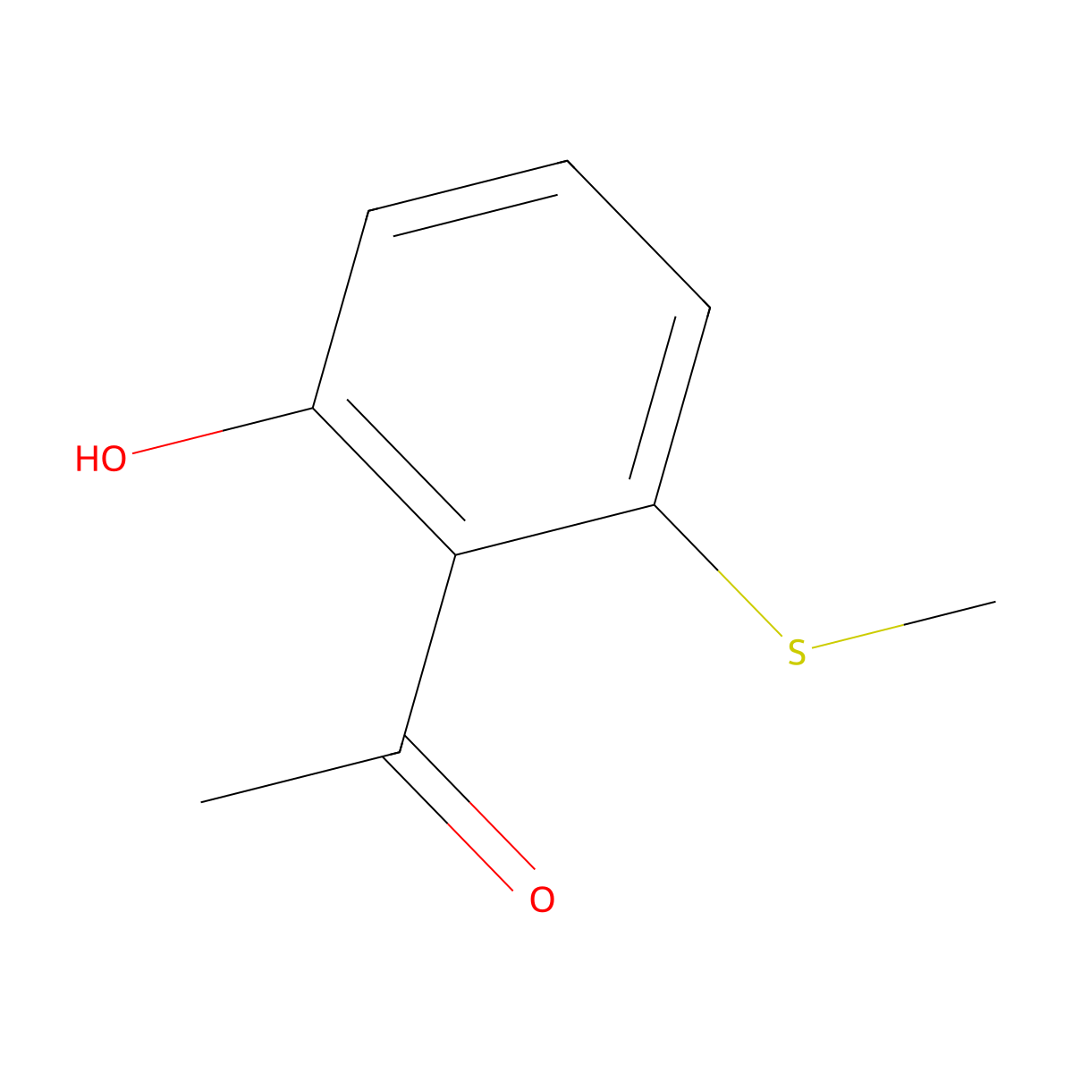 1-[2-Hydroxy-6-(methylsulfanyl)phenyl]ethan-1-one molecular structure, CAS 1891438-08-6
