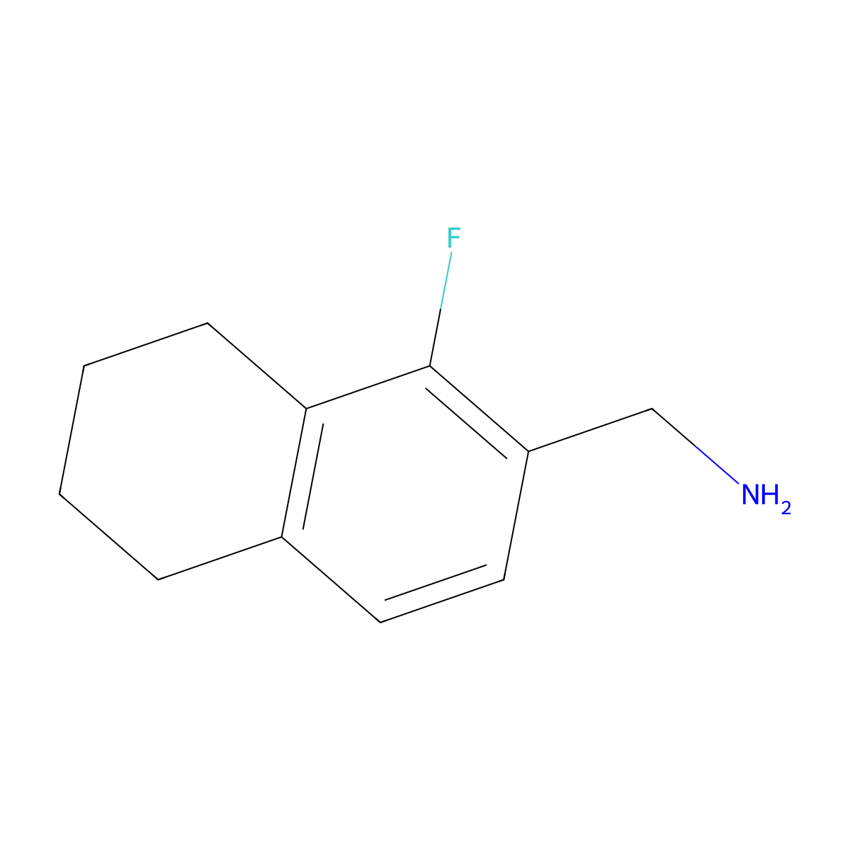 1-(1-Fluoro-5,6,7,8-tetrahydronaphthalen-2-yl)methanamine molecular structure, CAS 1891443-90-5