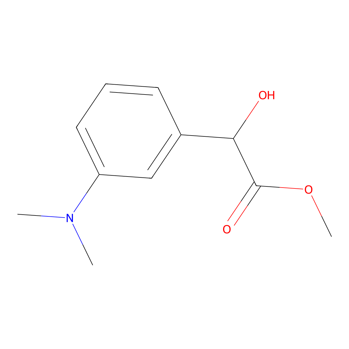 Methyl 2-[3-(dimethylamino)phenyl]-2-hydroxyacetate molecular structure, CAS 1891444-98-6