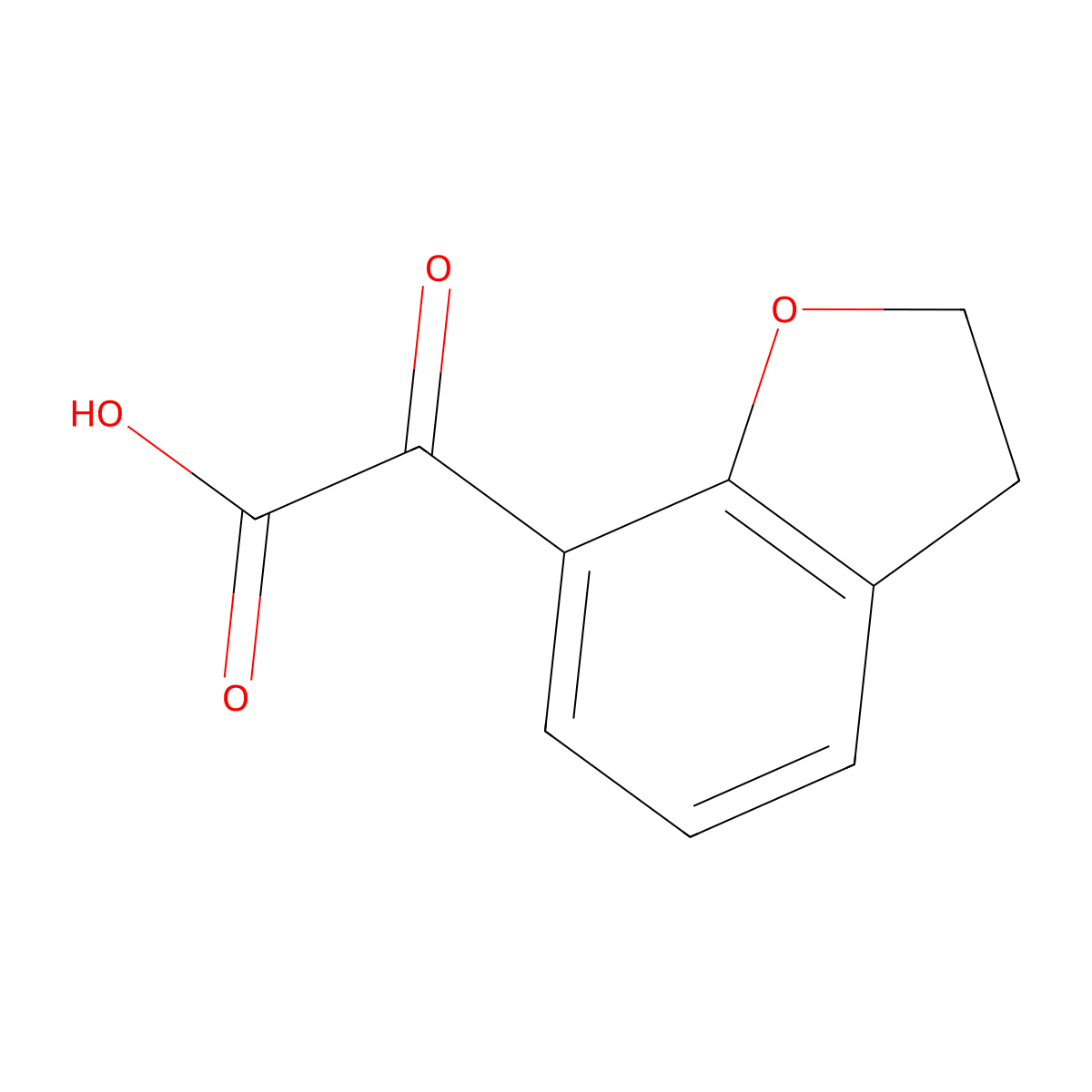 2-(2,3-Dihydro-1-benzofuran-7-yl)-2-oxoacetic acid molecular structure, CAS 1891445-71-8