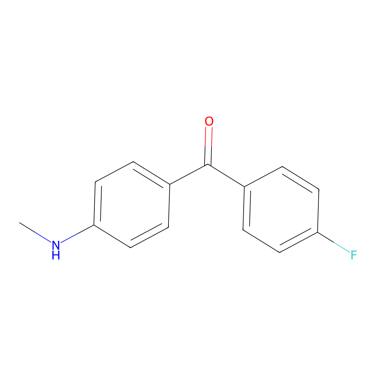 (4-Fluorophenyl)(4-(methylamino)phenyl)methanone molecular structure, CAS 1891456-47-5