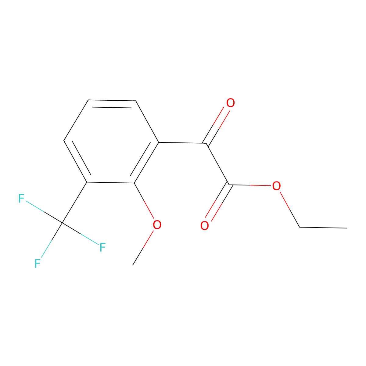 Ethyl 2-methoxy-alpha-oxo-3-(trifluoromethyl)benZeneacetate molecular structure, CAS 1891465-23-8