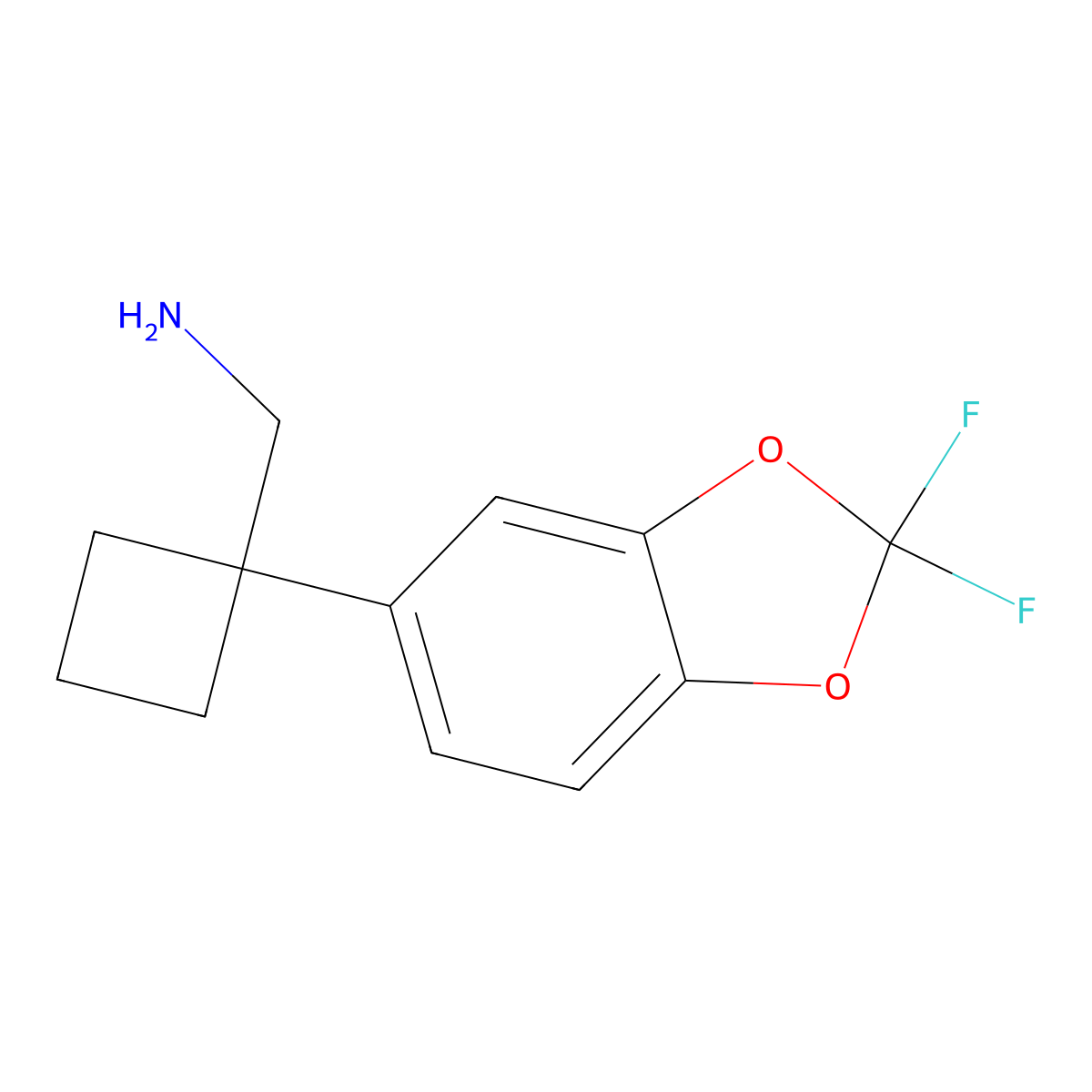 1-(2,2-Difluoro-1,3-benzodioxol-5-yl)cyclobutanemethanamine molecular structure, CAS 1891487-51-6