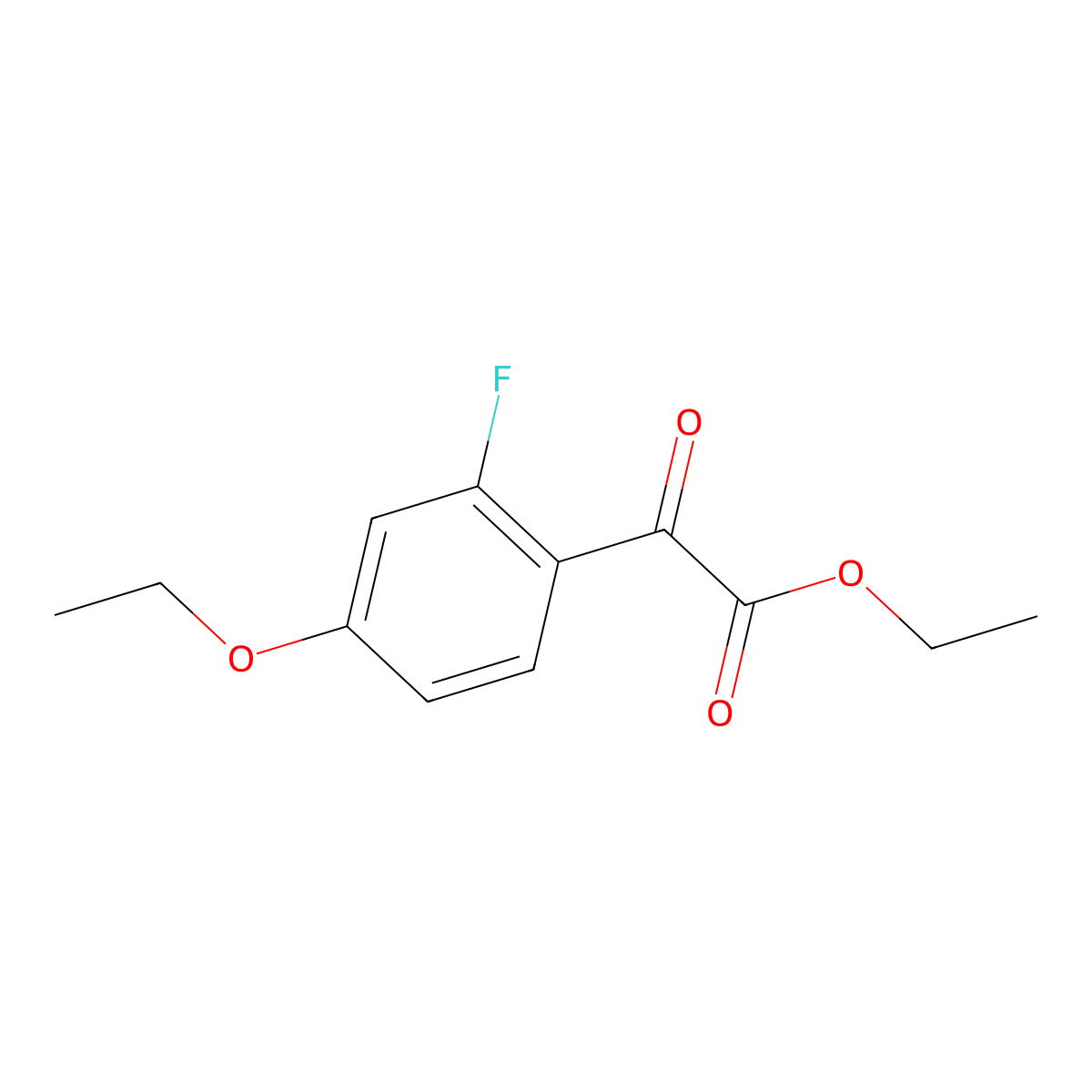 Ethyl 2-(4-ethoxy-2-fluorophenyl)-2-oxoacetate molecular structure, CAS 1891490-29-1