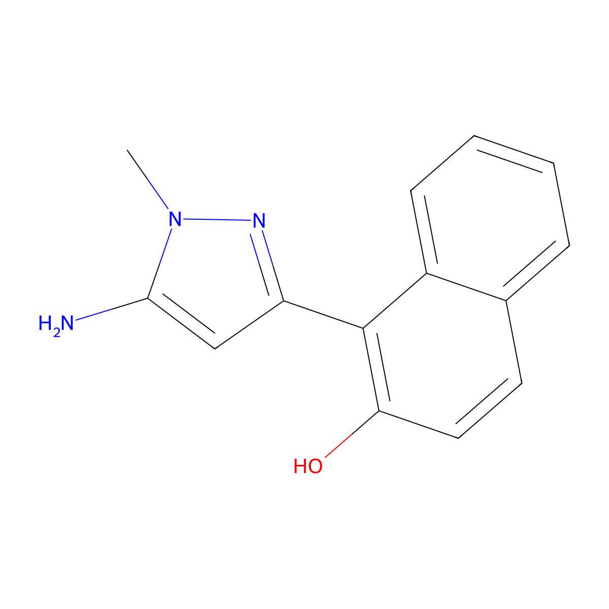 1-(5-amino-1-methyl-1H-pyrazol-3-yl)naphthalen-2-ol molecular structure, CAS 1891494-70-4