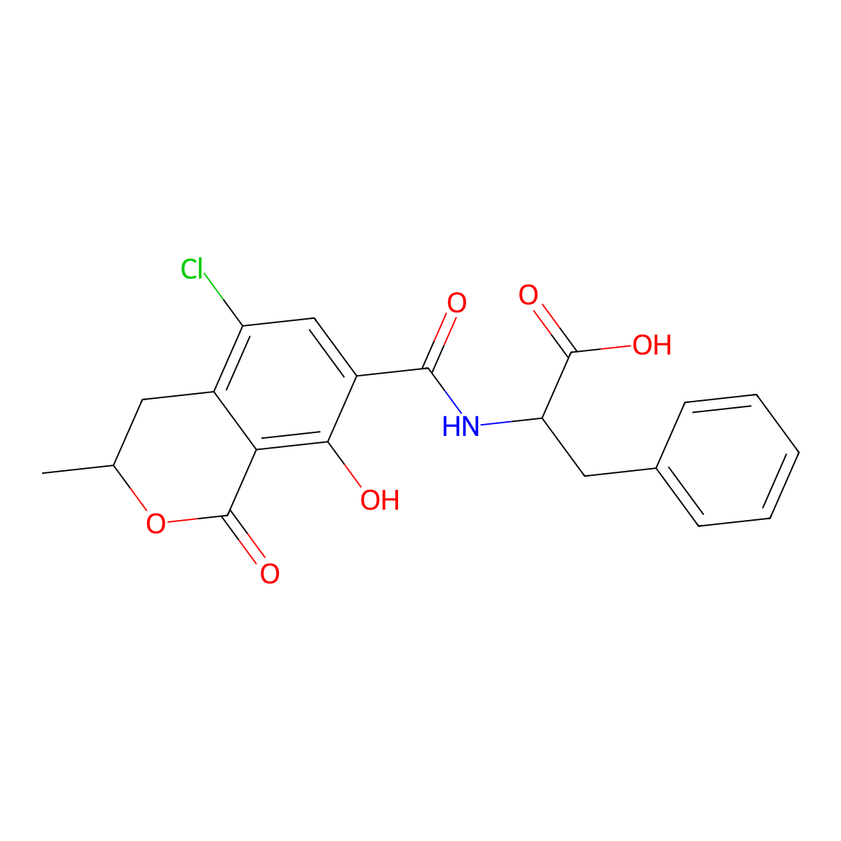 3-epi-Ochratoxin A molecular structure, CAS 189152-21-4