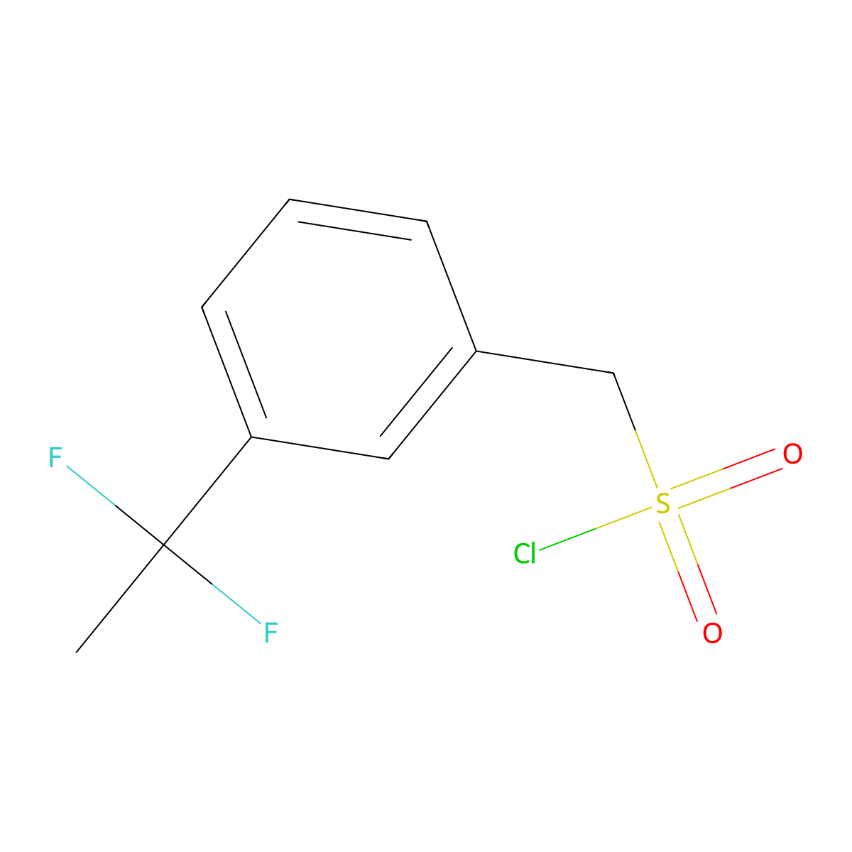 [3-(1,1-Difluoroethyl)phenyl]methanesulfonyl chloride molecular structure, CAS 1891525-05-5
