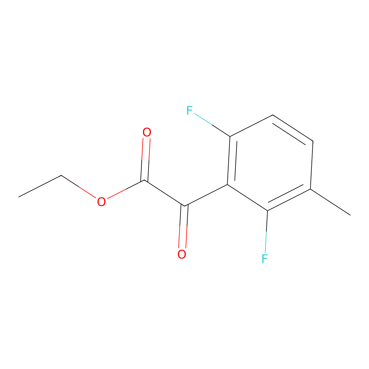 Ethyl 2-(2,6-difluoro-3-methylphenyl)-2-oxoacetate molecular structure, CAS 1891551-12-4