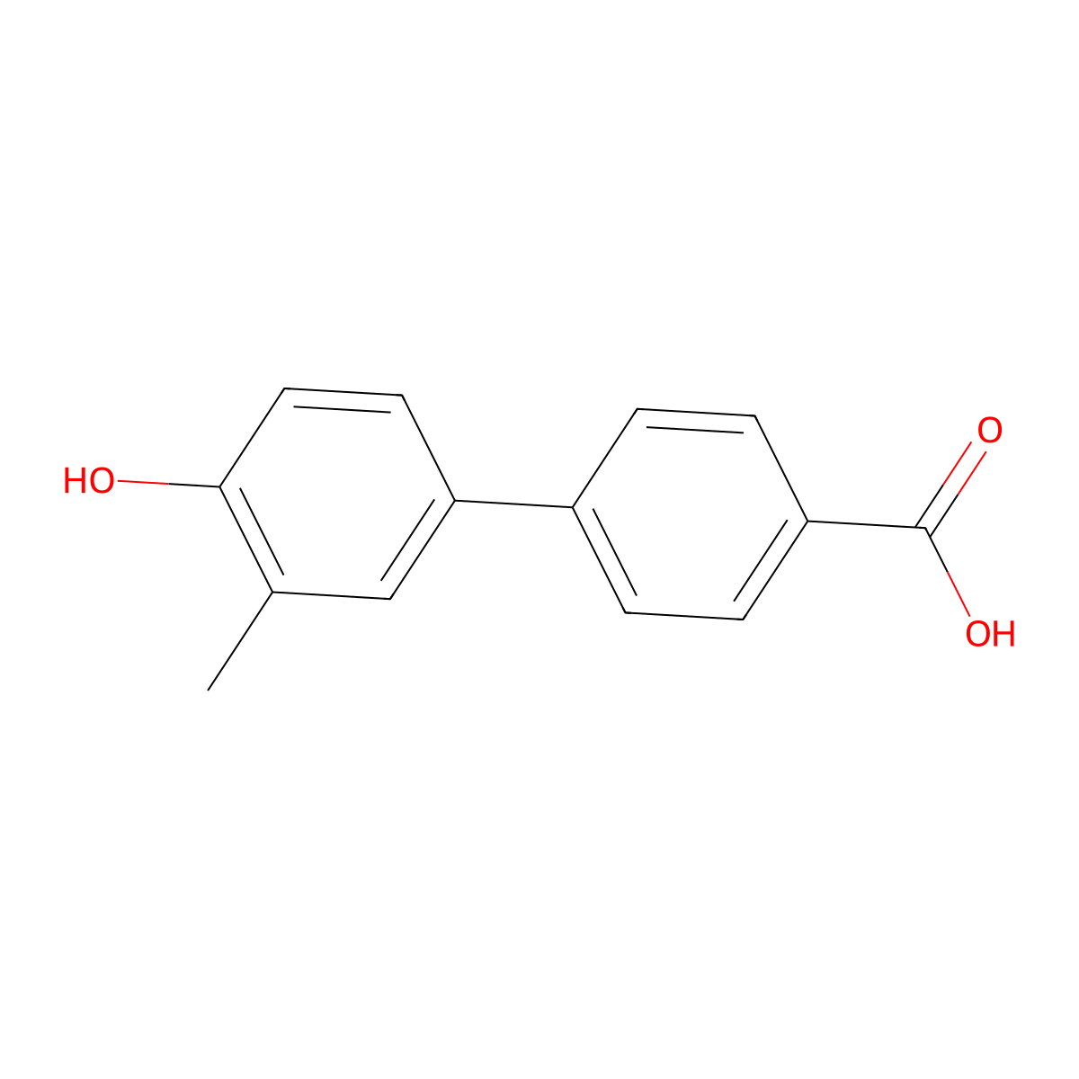 4-(4-Carboxyphenyl)-2-methylphenol molecular structure, CAS 189161-81-7