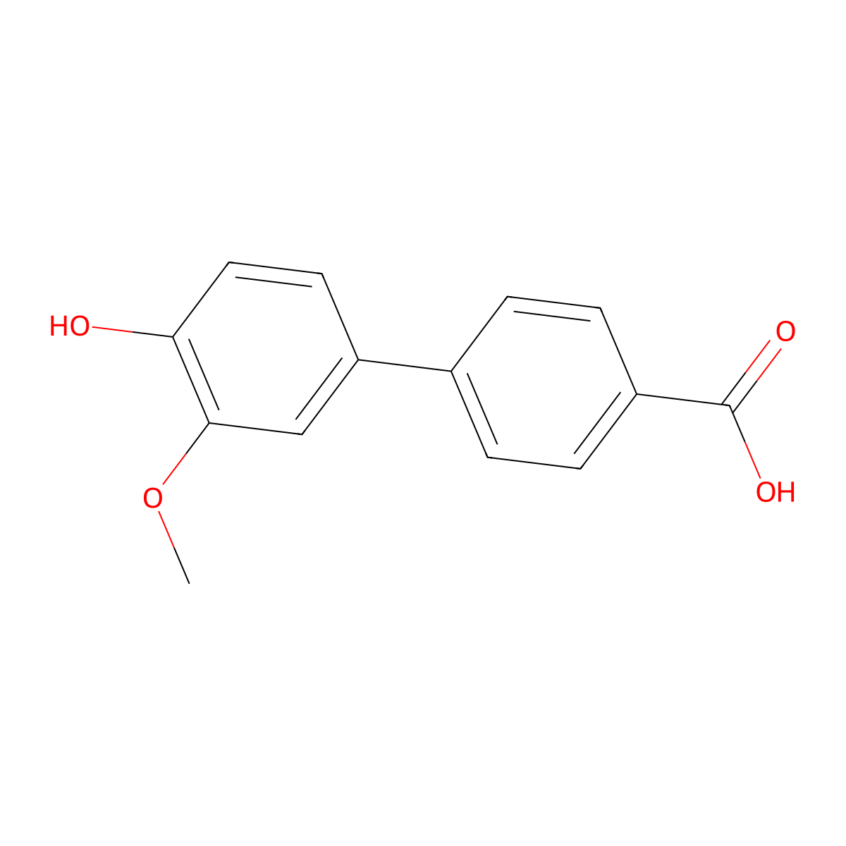 4-(4-Carboxyphenyl)-2-methoxyphenol molecular structure, CAS 189161-82-8