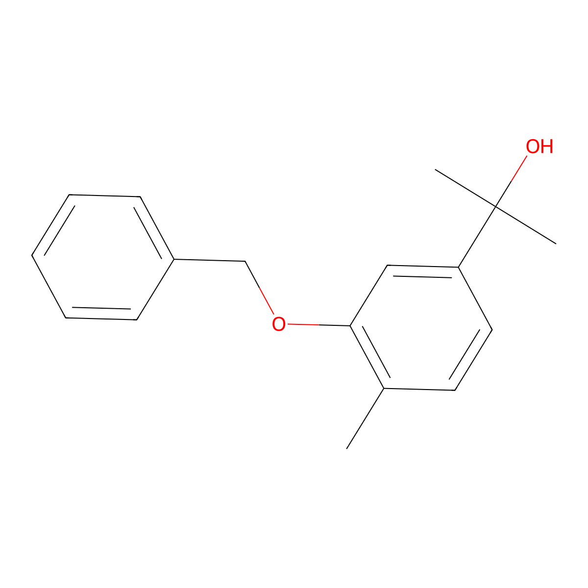 alpha,alpha,4-Trimethyl-3-(phenylmethoxy)benZenemethanol molecular structure, CAS 1891624-89-7
