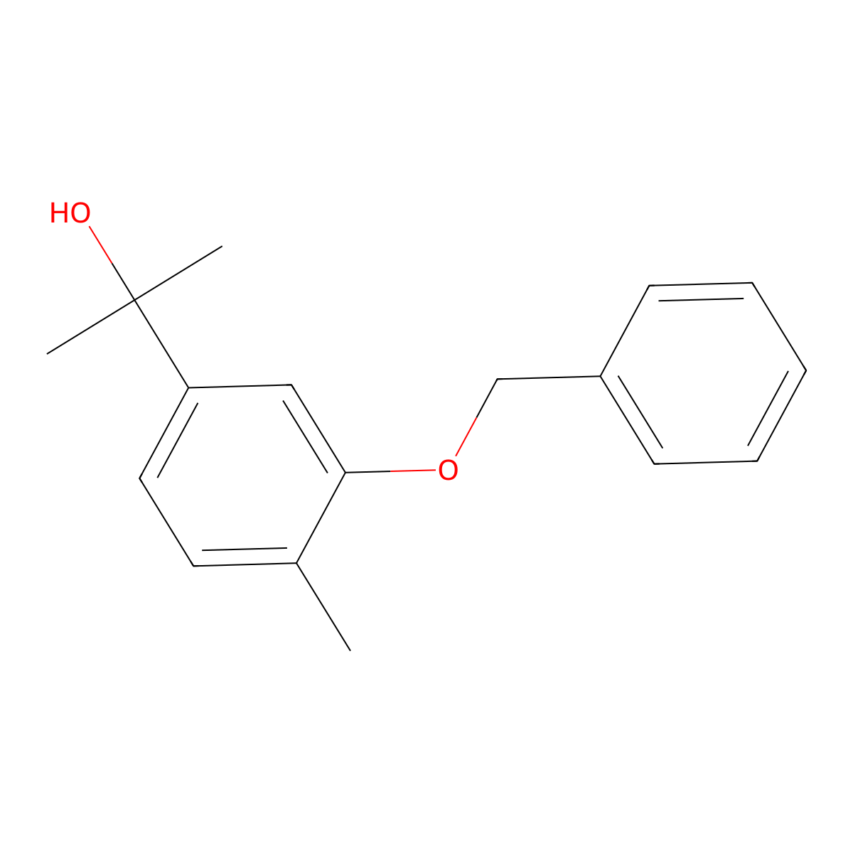 alpha,alpha,4-Trimethyl-3-(phenylmethoxy)benZenemethanol molecular structure, CAS 1891624-89-7