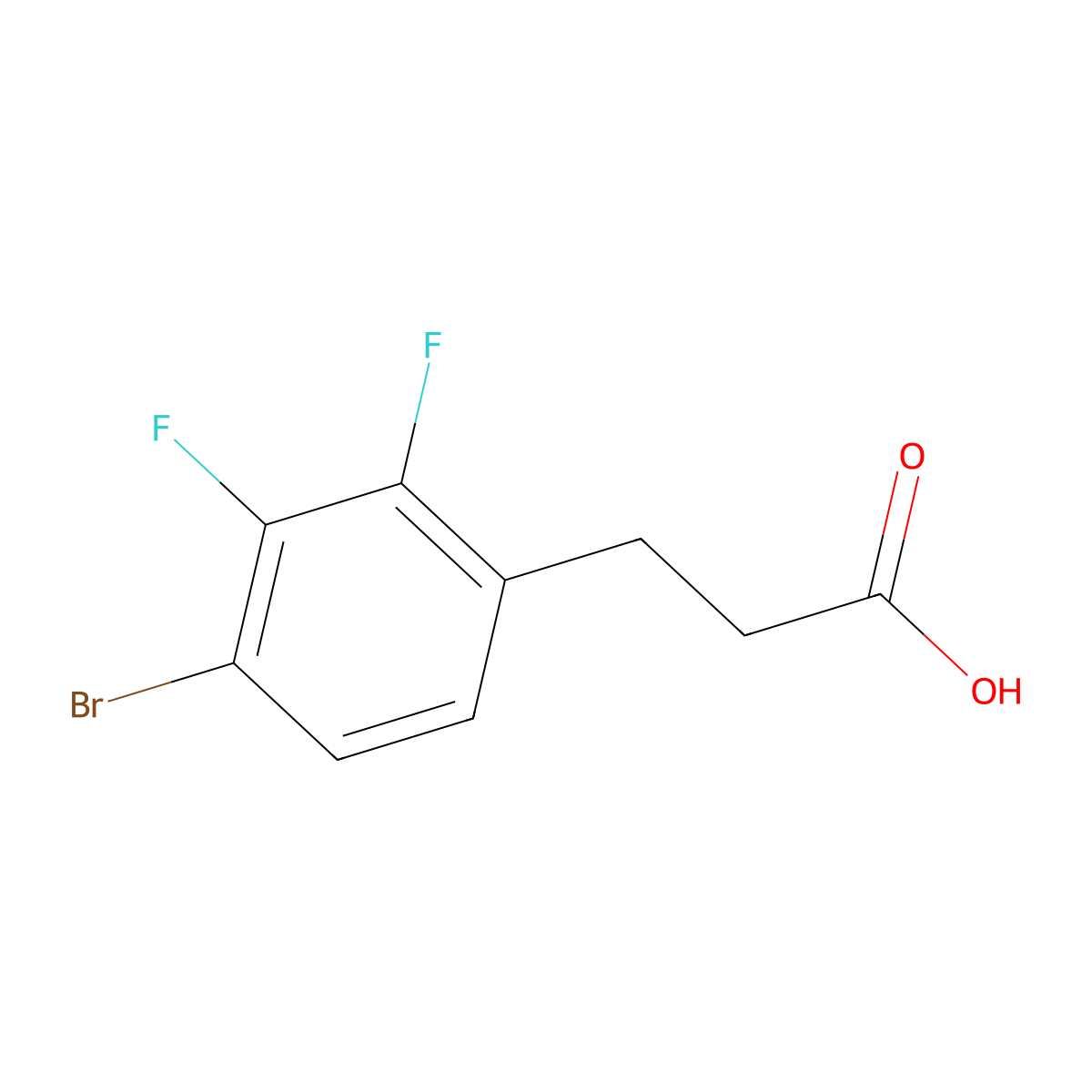 3-(4-Bromo-2,3-difluorophenyl)propanoic acid molecular structure, CAS 1891654-01-5